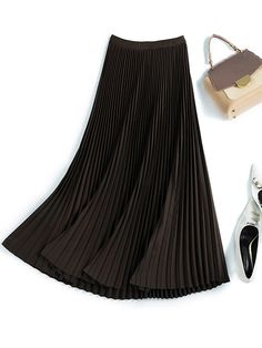 44591493611742 Winter Solid Color Pleated Skirt, Winter Pleated Solid Color Skirt, Winter Long Non-stretch Pleated Skirt, Brown Non-stretch Flared Skirt, Non-stretch Brown Long Skirt, Non-stretch Long Brown Skirt, Non-stretch Solid Color Flared Pleated Skirt, Solid Non-stretch Pleated Skirt, Non-stretch Pleated Flared Skirt