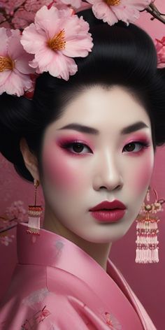 Geisha Inspired Makeup, Geisha Makeup Traditional, Geisha Makeup Modern, Japanese Halloween Costume, Geisha Halloween Costume, Geisha Portrait, Diy Girls Costumes, Kabuki Makeup