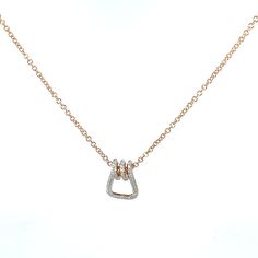 18 Karat Huxley RG Coil Link Pendant With One 0.11Ct Round Diamond 1.4mm Chain Rose Gold Pendant Necklace With Box Chain, Formal Rose Gold Sterling Silver Chain Necklace, Rose Gold Diamond Necklace With Chain For Formal Occasions, Formal Rose Gold Diamond Necklace With Chain, Fine Jewelry 14k Rose Gold White Gold Necklace, Rose Gold 14k Gold Diamond Clavicle Necklace, Rose Gold Diamond Chain Necklace For Formal Occasions, Formal Rose Gold Diamond Chain Necklace, Formal Rose Gold Pendant Chain Necklace