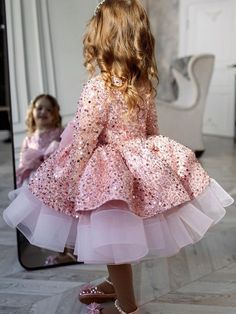 Material: Lace, TulleSilhouette: A-lineLength: knee-lengthNeckline: Round NeckStraps & Sleeves: Short SleeveBack Style: Back ZipNotes: The dress does not include any accessories in the picture, such as gloves, scarves. Custom-sized dresses are not returnable. Flower Girl Dress Pink, Baby Pageant Dresses, Beauty Pageant Dress, Girls Pageant Gowns, Flower Girl Dresses Vintage, Toddler Princess Dress, Baptism Dress Baby Girl, Beauty Pageant Dresses, Birthday Banquet