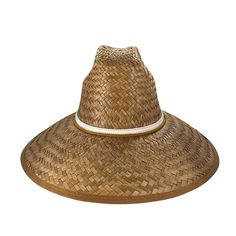 This classic woven straw lifeguard hat will keep you looking sporty and chic while its oversized brim provides the ultimate in sun protection. Stitched Leather Strap One Size Fits All Chin Cord with Adjustable Cord Lock Comfort Elastic Sweatband Classic Palm Leaf Hats For The Beach, Classic Beach Hats Made Of Palm Leaf, Classic Woven Sun Hat For Vacation, Casual White Toquilla Straw Hat, White Toquilla Straw Boater Hat For Beach, White Toquilla Straw Hat For Vacation, Classic Sun Hat With Uv Protection For Beach, Classic Beach Sun Hat With Uv Protection, White Straw Panama Hat For Beach Season