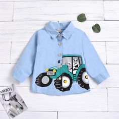 Boys Lapel Long Sleeve Cartoon Car Printed Shirt Boys Clothes Wholesale - PrettyKid Long Sleeve Shirt With Cartoon Print For Spring, Blue Cartoon Print Long Sleeve Shirt, Blue Long Sleeve Shirt With Cartoon Print, Cute Long Sleeve Shirt With Cartoon Print, Spring Playtime Long Sleeve Shirt, Spring Long Sleeve Playtime Shirt, Long Sleeve Shirt For Spring Playtime, Spring Long Sleeve Shirt For Playtime, Cute Collared Tops For Play