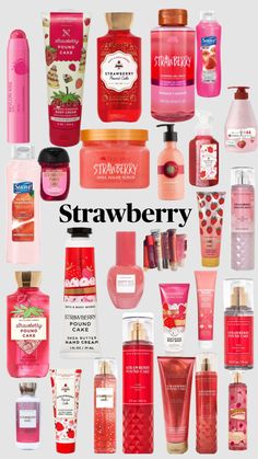 Strawberry Skincare, Body Hygiene, Shower Skin Care, Body Smells, Body Care Products, Pretty Skin Care, Perfume Scents, Skin Care Items, Bath And Body Care