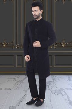 Introducing the R14-S69 Mens Sherwani, with a stunning Cutdana design. Be the talk of the town with this ethnic, yet modern touch. Perfect for weddings or special occasions. Upgrade your style game with this unique Sherwani. Elegant Straight Kurta Sherwani For Eid, Elegant Designer Wear Sherwani With Straight Kurta, Eid Elegant Sherwani Straight Kurta, Elegant Eid Sherwani In Straight Kurta Style, Elegant Sherwani For Eid With Straight Kurta, Elegant Eid Sherwani With Straight Kurta, Elegant Nehru Jacket For Eid Designer Wear, Elegant Nehru Jacket For Designer Wear And Eid, Elegant Nehru Jacket For Ceremonial Occasions