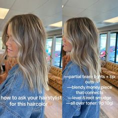 Blond Hair Low Maintenance, Manageable Blonde Highlights, Bronde Balayage With Money Piece Formula, Lazy Blonde Hair, Low Maintenance Lived In Blonde, Reverse Balayage Before And After Blonde, Before And After Toner Blonde, Half Balayage Blonde, Light Brown Hair With Face Framing