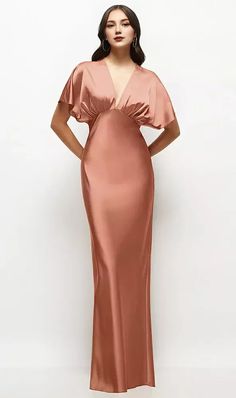 Plunge Neck Kimono Sleeve Satin Bias Maxi Dress Long Bridesmaid Dresse – Koutun Dress Bridesmaid Boutique, Bias Dress, Social Dresses, Maxi Dress Long, Maxi Bridesmaid Dresses, Convertible Dress, Bridesmaid Dresses Prom, Bridesmaid Dresses Plus Size, Prom Dress Shopping