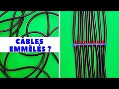 two pictures with the words tangled cables on them and an image of wires connected to each other