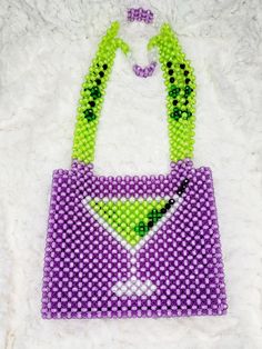 This beaded handbag is a true original! At approx. 9"X 8"X 2" It's the perfect size for your phone, keys and cards.  The 20" strap is great for over the shoulder and nestles high and securely.  Also a wonderful length to carry by handle down by the hip.  Made of acrylic beads, so its super easy to handwash when needed.  Made by Lora Rolling.  Ships to US (only) via USPS.  Arrives within 7 days! All sales are final. Questions? Text 214-872-0062 Beaded Rectangular Phone Bag For Parties, Rectangular Beaded Phone Bag For Parties, Party Beaded Rectangular Phone Bag, Rectangular Phone Bag For Party With Cell Phone Pocket, Rectangular Phone Bag With Cell Phone Pocket For Party, Party Rectangular Beaded Phone Bag, Rectangular Party Phone Bag With Cell Phone Pocket, Party Crossbody Bag With Beaded Details, Party Beaded Crossbody Shoulder Bag