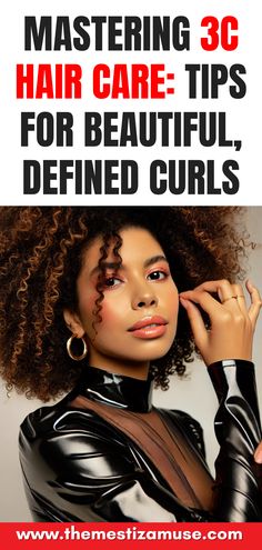 AI of woman with 3c hair type. Curly Hair Care Tips, 3c Hair Type, Hair Type Chart, Type Chart, Traction Alopecia, Curly Hair Care Routine, 3c Hair