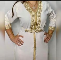 Caftan , Moroccan Hand Beaded Kaftan , Moroccan Abaya , Dubai Gown This item is made to order and can be customised Elegant Fitted Abaya With Dabka Detailing, Elegant Fitted Abaya With Dabka, Elegant Eid Gown With Gold Embroidery, Elegant Gold Floor-length Thobe, Gold Thobe For Wedding, Elegant Formal Kaftan With Dabka Work, Elegant Abaya With Dabka Work, Elegant Fitted Kaftan With Dabka Details, Long Abaya With Gold Embroidery For Weddings