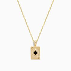 Effy Casino 14K Yellow Gold Diamond Spade Card Pendant Spade Card, Effy Jewelry, Gold Yellow, Gold Diamond, Casino, Yellow Gold, Pendant Necklace, Pendant, Yellow