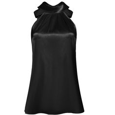 Keep your look professional and stylish in this satin top from Hobemty. This satin top can be a perfect addition to almost any outfit from formal to daily wear, great for work, meetings, office, work, casual, daily dressing, etc. Pair it with pencil skirts or suit pants for an elegant office look. Comfortable and versatile, this satin top is perfect on its own or as a layer under a blazer. Solid Satin Tops For Work, Sleeveless Satin Tops For Evening, Sleek Satin Tops For Workwear, Solid Satin Tank Top For Party, Chic Satin Tank Top For Party, Elegant Satin Tops For Workwear, Solid Color Sleeveless Top For Evening, Satin Sleeveless Tank Top For Formal Occasions, Sleeveless Satin Tank Top For Formal Events