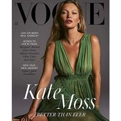 Vogue UK Magazine January 2021 - Kate Moss cover - Magazine Kate Moss Cover, Vogue Editor In Chief, Chest Wrinkles, Paolo Roversi, Judi Dench, Satin Set, Led Fashion, Demi Moore