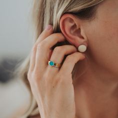 Layers of hand-mixed colored resin fill bezel ring settings creating sweet, simple, everyday stacking rings. Our rings are co-created by our team in Indiana and women in the Dominican Republic, empowering them to break the cycle of poverty in their communities by offering a holistic approach to training, offering each woman counseling, language tutoring, and supporting women as they become entrepreneurs. The ring is cast in the US, from brass, then plated using 24k gold, or .999 fine silver. Available in three sizes 6, 7, and 8 and in colors: Navy, Turquoise, Mustard, and Coral. Trendy Enamel Ring For Everyday, Blue Stackable Enamel Ring, Minimalist Adjustable Turquoise Ring For Everyday, Smooth Bezel Ring Jewelry, Smooth Bezel Ring, Adjustable Minimalist Enamel Ring, Minimalist Turquoise Ring For Everyday, Minimalist Open Turquoise Ring, Minimalist Everyday Turquoise Rings