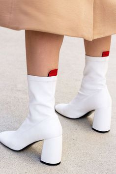 BellaMia White Nappa Stretch Leather Boot White Calf Leather Boots With Leather Sole, White Leather Heeled Boots For Wide Calf, White Calf Leather High Heeled Boots, Luxury White Calf Leather Boots, White High Heel Mid-calf Boots, Stretch Leather Boots, Snake Leather, How To Stretch Boots, Nappa Leather