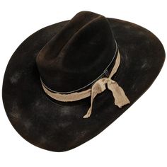 Make a statement in the Dirty Cantina Women's Cowboy Felt Hat – a stunning piece of fashion-forward craftsmanship that pays homage to classic Western style. This classic cattleman hat is made from luxurious fur felt, designed with intricate, medium heavy distressing and comes in a timeless black finish. Add elegance to any look with this timeless cowboy hat. Featuring a sewn-in sweatband with a unique hidden pull strap tightening system for a one of a kind fit! Plus we’ll include two adhesive si Luxury Fitted Men's Cowboy Hat, Felt Cowgirl Hat, Cattleman Hat, Felt Cowboy Hat, American Hat Makers, Felt Cowboy Hats, Cowgirl Hat, Cowgirl Hats, Felt Hat