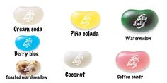 an assortment of jelly belly candys in different colors