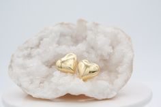 Discover simplicity and charm with our gold filled Love Bubbles Heart Stud Earrings. Effortlessly lightweight, these earrings blend timeless design with modern comfort. The subtle bubble texture adds a unique touch, making them a versatile and understated accessory for any occasion. INGREDIENTS: -24k Gold Filled MEASUREMENTS: -1/2" CARE: Gold filled items are durable & tarnish resistant, suitable for daily wear and are also water resistant. The longevity of either type (gold-plated and gold-fill Bubble Texture, Heart Stud Earrings, Jewelry Outfit, Heart Studs, Heart Earrings Studs, Gold Filled Jewelry, Jewelry Bags, Heart Earrings, Timeless Design