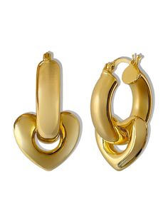 An adorable twist to the classic hoop - meet the 'BABY HEART' earrings. With its stunning heart pendants, this piece is the perfect flirty accessory for any outfit! Made with 18K gold plated over brass or stainless steel. Waterproof & rust-free. Lead and nickel free.  Features a clicker closure for maximum comfort Baby Heart, Chunky Hoop Earrings, Chunky Earrings, Heart Pendants, Creating Jewelry, Jewelry Choker, Pearl Chain, Accessories Rings, Silver Hoop Earrings