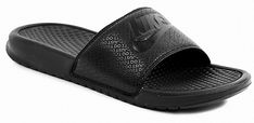 NIKE BENASSI JDI BLACK / BLACK-BLACK 343880 001 Nike Slides With Rubber Sole, Nike Non-slip Slip-on Slides, Nike Casual Slides, Nike Synthetic Slides With Rubber Sole, Nike Black Slide Sandals, Nike Casual Slides With Textured Footbed, Sporty Black Slides For Outdoor, Nike Black Open Toe Slides, Nike Sports Slides With Rubber Sole