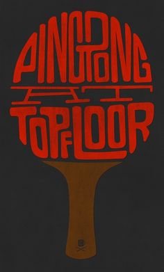 Ping pong by Simon Ålander Illustrated Type, Pong Tournament, Logos Retro, Typography Hand Drawn, Hand Drawn Type, Type Inspiration, Creative Typography, Type Posters