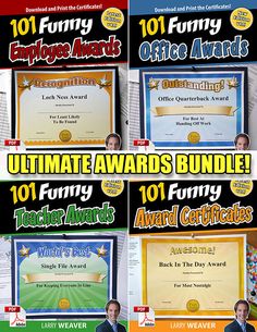 the ultimate awards bundle includes 10 award certificates