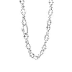 Ti Sento Milano Sterling Silver with rhodium plating. Adjustable from 38-48cm. One year warranty. Chunky Silver Chain Necklace, Luxe Necklace, Silver Link Necklace, Back Jewelry, Creating Jewelry, Bespoke Jewellery, Old Jewelry, Silver Chain Necklace, Chain Link Necklace