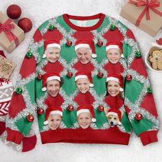 🎉 Brighten the Festive Atmosphere: Our Ugly Sweaters Are Fun Masterpieces for the Christmas Season!  Each Sweater Is Thoughtfully Designed, Bringing a Joyful Aesthetic with Patterns Ranging from Traditional to Whimsical. These Sweaters Are Not Just Fashion Statements; They Are Cherished Memories for Gatherings with Friends and Family. Elevate Your Holiday Spirit with These Colorful Sweaters, Spreading Smiles and Joy to Everyone!  🔎 PRODUCT DETAILS Each Ugly Sweater is constructed from an ultra Ugly Christmas Sweater Family Photos, Family Photo Funny, Joyful Aesthetic, Ugliest Christmas Sweater Ever, Christmas Sweater Pattern, Paint Sweatshirt, Best Ugly Christmas Sweater, Tacky Christmas Sweater, Ugly Sweater Christmas