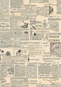 an old newspaper with many different articles on it