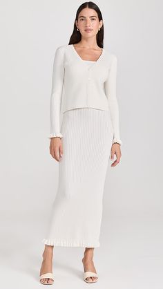 POSSE Iris Cardigan | Shopbop Wedding Wardrobe, Bridal Looks, Cable Knit, Round Neckline, Fabric Weights, Cable, India, Wardrobe, Knitting