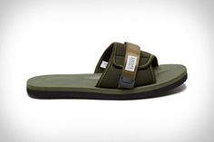 Suicoke Padri Sandals Ortholite Insole Slip-on Sport Sandals For Summer, Ortholite Insole Sandals For Outdoor Summer Activities, Summer Outdoor Slides With Ortholite Insole, Outdoor Summer Slides With Ortholite Insole, Summer Outdoor Slippers With Arch Support, Outdoor Summer Slippers With Arch Support, Summer Outdoor Footbed Sandals With Branded Insole, Green Slides With Arch Support For Summer, Summer Slide Footbed Sandals For Outdoor