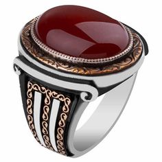 ABOUT PRODUCT: Metal Type: 925 Sterling Silver Stone: Agate Stone Size: 15mm x 20mm (0.59" x 0.79") Origin: Made in Turkey All our silver products have 925 stamp and come with the gift box.  SHIPPING: We ship our products in 1-2 business days worldwide with PTT(Turkish National Post Service) by registered airmail which has a tracking number. Estimated delivery time is written below:   USA: 4 - 10 business days EUROPEAN COUNTRIES: 9 - 19 business days CANADA, AUSTRALIA, NEW ZEALAND: 11-29 busines Oval Agate Signet Ring With Polished Finish, Oval Cabochon Agate Ring With Polished Finish, Polished Agate Oval Cabochon Rings, Classic Agate Signet Ring With Polished Finish, Agate Wedding Ring, Cool Rings For Men, Oxidized Silver Rings, Sterling Silver Mens Rings, Black Onyx Stone