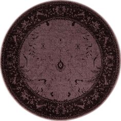 a round rug with an ornate design on it