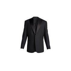 Brioni solid tuxedo with satin lapels Peaked lapels; single-button front Chest and side welt pockets Long sleeves; four-button cuffs Regular-rise trousers Full length with creasing Button/zip fly; belt loops Unfinished hem to be tailored to desired length Wool Made in Italy Evening Tuxedo With Welt Pockets And Long Sleeves, Long Sleeve Evening Tuxedo With Welt Pockets, Black-tie Suits With Welt Pockets, Classic Formal Suits With Flat Front, Classic Flat Front Suits For Formal Occasions, Classic Flat Front Formal Suits, Formal Silk Blazer With Suit Collar, Silk Blazer With Suit Collar For Formal Events, Formal Double Breasted Suit With Pressed Crease