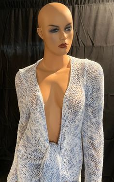 I DO NOT SELL/SHIP OUTSIDE OF THE U.S. Cardigan Sweater. Open weave. Cotton Knit. One size fits all.  For reference, the manikin is 71" tall. Only one of these is available. *No Returns *No Exchanges *No Refunds *All sales final *WE DO NOT SHIP INTERNATIONALLY *NON-SMOKING ENVIRONMENT *VISIT AND FOLLOW OUR PARROT FOOD SHOP: https://www.etsy.com/shop/BestBirdFoodOrigins?ref=simple-shop-header-name&listing_id=691747432 Parrot Food, Open Weave, Food Shop, Baby Sweaters, Cotton Knit, Cardigans For Women, Cardigan Sweater, One Size Fits All, Baby Blue