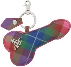 Keychain in multicolor saffiano faux-leather and silver-tone metal. · Check pattern throughout · Padded graphic charm with logo hardware · Keyring and lobster-clasp fastening · H5.5 x W6 Supplier color: Candy tartan Vivienne Westwood Keychain, Punk Keychain, Candy Keychain, Punk Ideas, Felt Keychain, Bead Keychain, Color Candy, Christmas Accessories, Handbag Wallet