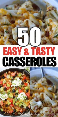 50 easy and tasty casseroles that you can make in less than 30 minutes