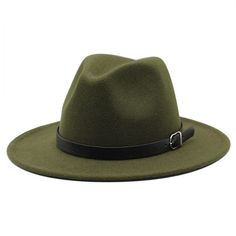 wickedafstore Army Green / 56-58CM Balbina Fedora Hat Fedora Women, Adventure Hat, Jazz Hat, Wide Brim Fedora, Hat Summer, Stylish Hats, Burgundy And Gold, Casual Hat, Feminine Design