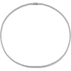 Sofer Jewelry - Same Size Diamond Tennis Necklace in 14K White Gold Luxury Round Platinum Bridal Necklace, Luxury Platinum Bridal Necklace For Formal Occasions, Classic Diamond White Necklace With 17 Jewels, Luxury Platinum Diamond Necklace With 17 Jewels, Formal Single Strand Round Diamond Necklace, Luxury Platinum Bridal Necklace With Brilliant Cut, Formal Single Strand Diamond Necklace, Classic Platinum Bridal Necklace For Formal Occasions, Luxury Platinum Necklace With Brilliant Cut