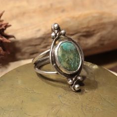 Turquoise Ring Sterling Silver Southwestern Ring Green | Etsy Bride Earrings Pearl, Statement Rings Unique, Silver Turquoise Ring, Ring Turquoise, Turquoise Boho, Turquoise Ring Silver, Jewelry Lookbook, Boho Ring, Crafted Jewelry