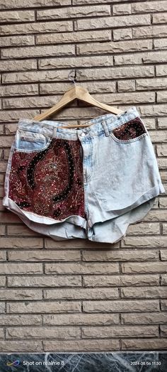 This is a women denim short with sequence unique patchwork. It has beautiful embellishment of sequence design.This is new in fashion.It is blue in colour. This stylish short can be wore on any occasion , party, day out, hang out etc It is easy and comfortable to wear this fit. It will enhance your look and make you look more stylish. Size :- 26 inches waist size. Note :- It cannot be alter.              Dry clean only. Sequence Design, Short Boho, Sequence Work, Denim Short, New Fashion Trends, Denim Shorts Women, Boho Stil, Skorts, Fashion Trend