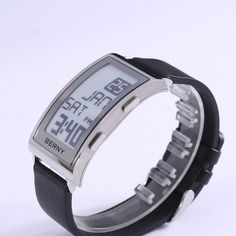 A sports watch set in a rectangular case made of superior-quality stainless steel, its digital screen displays features such as a complete calendar, auto date, alarm, and more. Fitted with a smart leather band that is secured by a sturdy buckle clasp, this waterproof watch has a multiple time zone function that is truly convenient. Protected by a crystal window, don't miss out on this trendy electronic watch!Specifications style 3: Retro Digital e-ink watches style 2: Role Luxury Watch for Men style 1: Electronic Ink reloj hombre watches Water Resistance Depth: 3Bar Watch For Man: Digit Watch Style: Fashion & Casual Shop Recommendation: HOT CLASSIC Reloj Mujer: Reloj Hombre Relogio Masculino: Men Watch Relogio: Relogio Masculino Digital Origin: Mainland China Movement: Digital Movement: BE Modern Rectangular Outdoor Watch, Modern Silver Digital Watch With Stopwatch, Classic Digital Watch With Rectangular Dial And Date Display, Modern Watch With Date Display, Modern Outdoor Watch With Date Display, Modern Black Digital Watch With Digital Display, Modern Black Digital Watch, Black Digital Watch With Rectangular Dial And Date Display, Black Digital Watch With Date Display And Rectangular Dial