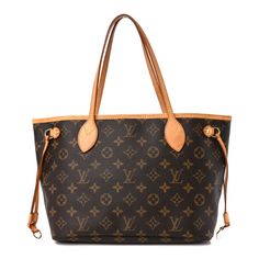 This is an authentic LOUIS VUITTON Monogram Neverfull PM. This smaller sized tote is crafted of classic Louis Vuitton monogram coated canvas. The tote features vachetta cowhide leather strap handles, trim, and side cinch cords with polished gold hardware. The wide top opens to a beige striped fabric interior with a hanging zipper pocket. Louis Vuitton Monogram Neverfull, Louis Vuitton Monogram Bag, Louis Vuitton Neverfull Monogram, Monogram Neverfull, Louis Vuitton Totes, Louis Vuitton Empreinte, Zip Tote, Louis Vuitton Damier Ebene, Monogram Bag