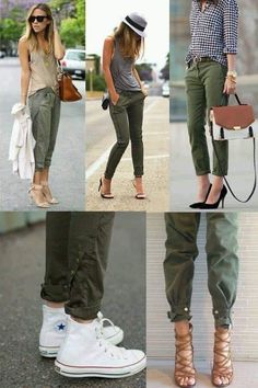 Instagram Baddie, Casual Styles, Jeans Diy, Trik Fotografi, Green Pants, Sporty Chic