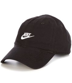 From Nike&#x2C; this ball cap features:Twill fabricationEmbroidered eyelets improve breathabilityIconic SwooshAn adjustable strap makes sure your fit is always right.100% cottonmachine wash; tumble dryImported Cap Boy, Boys Hats, Nike Noir, Baby Boy Hat, Baby Ball, Girls Nike, Stocking Stuffers For Kids, Nike Baby, Baby Boy Hats