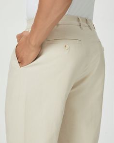 This modern pleated trouser is designed with a refined top block and a straight leg silhouette. The Shultz Trouser is crafted from our supremely soft sueded twill fabric in a wearable light knaki shade that can easily be taken from day to night. Beige Relaxed Fit Dress Pants, Elegant Relaxed Fit Chinos, Elegant Straight Hem Chinos, Elegant Chinos With Pressed Crease And Straight Hem, Elegant Relaxed Fit Chinos With Straight Hem, Twill Fabric, Soft Suede, Straight Leg, Trousers