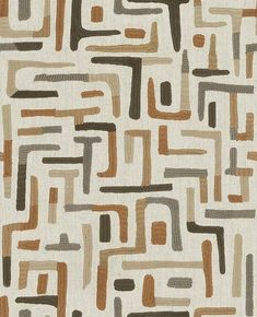 a beige and brown abstract pattern with lines on the fabric, it looks like something out of