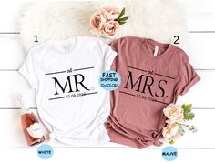 Married Couple Shirts, Just Married Shirts, Couples Shirts, Married Shirt, Wedding Shirt, Mr Und Mrs, Mrs Shirt, Honeymoon Shirts, Wedding Shirts