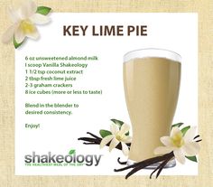 a poster with instructions on how to make a key lime pie in the blender