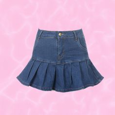 Feel yourself every day with the cutest, classic Y2K mini flared denim skirt! Size Guide: Small Waist: 64-72 Hip: 79-87 Length: 32 Medium Waist: 68-76 Hip: 83-91 Length: 33 Large Waist: 72-80 Hip: 87-95 Length: 34 Trendy Fitted Flare Denim Skirt, Casual Flared Fitted Denim Skirt, Fitted Flare Denim Skirt For Summer, Trendy Fitted Flare Skirt, Cute Fitted Denim Skirt With Pockets, Cute Fitted Denim Skirt, Cute Fitted Mini Denim Skirt, Vintage Fitted Mini Denim Skirt, Fitted Vintage Mini Denim Skirt